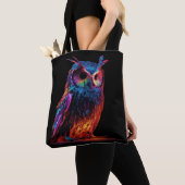 Stralende Uil Tote Bag (Dichtbij)