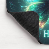 Stralende veelkleurige vlinder die hoop uitbeeldt muismat (Hoek)