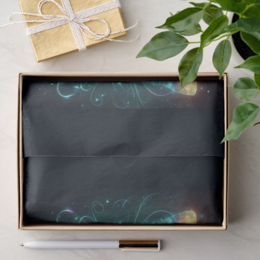 Stralende veelkleurige vlinder die hoop uitbeeldt tissuepapier (Geschenk)