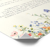 Stralende veelkleurige wilde bloem in liefdevolle  poster (Hoek)