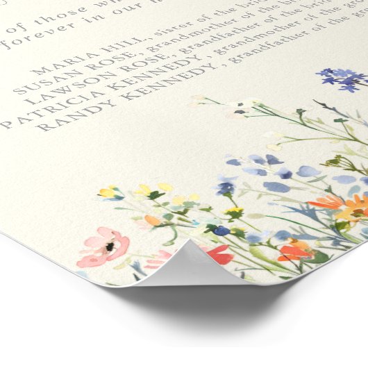 Stralende veelkleurige wilde bloem in liefdevolle  poster (Hoek)