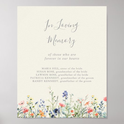 Stralende veelkleurige wilde bloem in liefdevolle  poster (Voorkant)