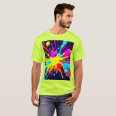 Stralende verfexplosie t-shirt (Voorkant volledig)