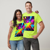 Stralende verfexplosie t-shirt (Unisex)