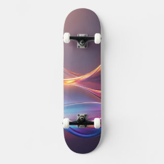 Stralende Verlopende Abstracte Golven Persoonlijk Skateboard