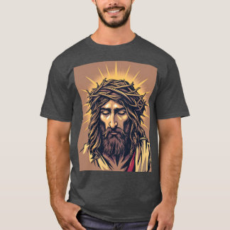 Stralende Verlosser: Jezus met de doornenkroon T-s T-shirt