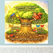 Stralende Visieboom Canvas Afdruk (Insitu (Houten vloer))