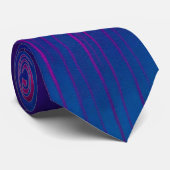 Stralende Vortex Abstract Blauwe & Magenta Kunst Stropdas (Opgerold)