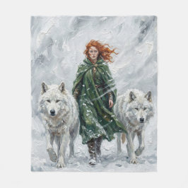 Stralende Vredesduif Lantaarn Imbolc Sneeuwklokjes Fleece Deken