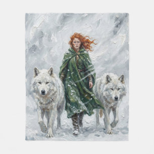 Stralende Vredesduif Lantaarn Imbolc Sneeuwklokjes Fleece Deken