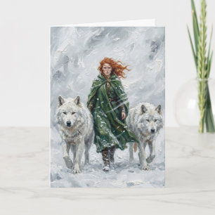 Stralende Vredesduif Lantaarn Imbolc Sneeuwklokjes Kaart