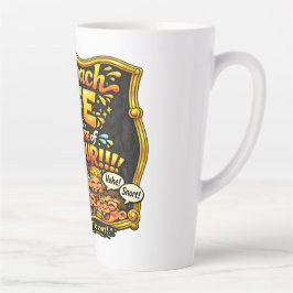 Stralende vreugde latte mok