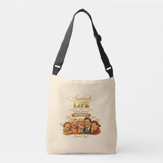 Stralende vrolijkheid schoudertas crossbody tas (Voorkant)