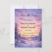 Stralende Winter Schemering Boven Save The Date (Voorkant)
