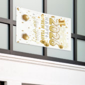 Stralende Witte Nieuwjaarsviering  Spandoek (Buitenkant Gebouw)