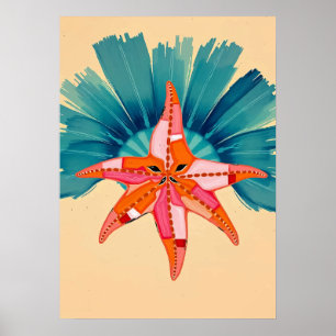 Stralende Zeester Kustkunst Poster