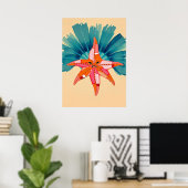 Stralende Zeester Kustkunst Poster (Thuiskantoor)