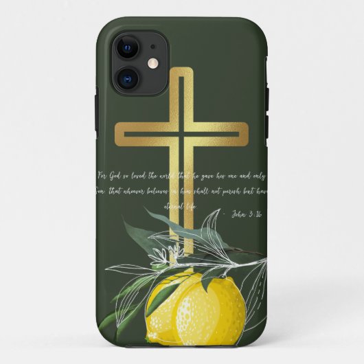 Stralende Zegeningen: Citroen en Groen Christelijk Case-Mate iPhone Case (Achterkant)