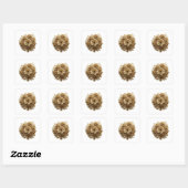 Stralende zilveren Gouden Rozen Sticker Kunst (Vel)