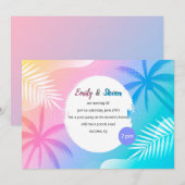 Stralende Zomer Feest Uitnodiging (Voorkant / Achterkant)