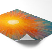 Stralende zon boven een uitgestrekte blauwe hemel poster (Hoek)