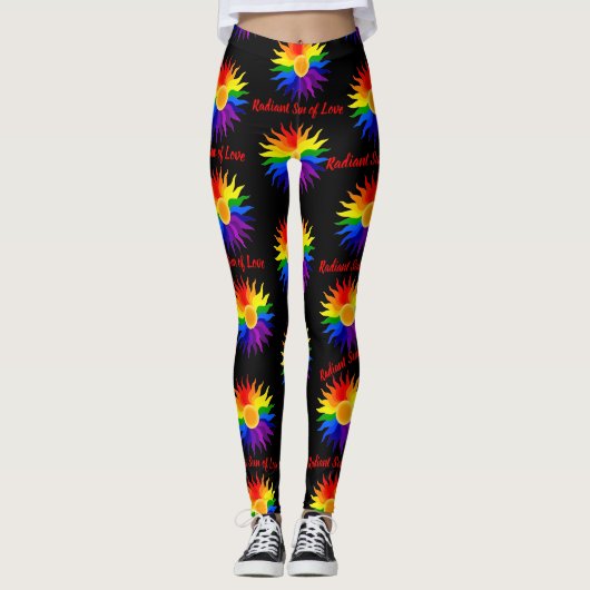 Stralende Zon – Pride Kunst Leggings (Voorkant)
