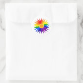 Stralende Zon – Pride Kunst Ronde Sticker (Tas)