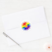 Stralende Zon – Pride Kunst Ronde Sticker (Envelop)