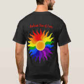 Stralende Zon – Pride Kunst T-shirt (Achterkant)