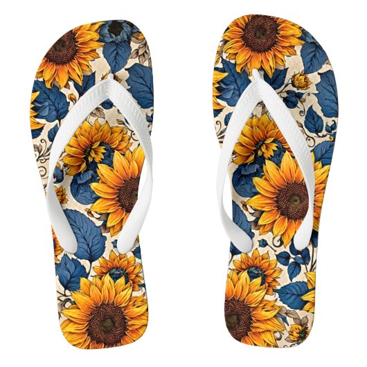 Stralende Zonnebloem Bliss-Stap in Levendig Comfor Teenslippers (Voetbed)