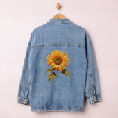 Stralende zonnebloem denim jas jacket (Hangar)