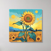 Stralende Zonnebloem - Dutch Master Serie ZA01 Canvas Afdruk (Voorkant)