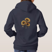 Stralende zonnebloem hoodie (Achterkant)