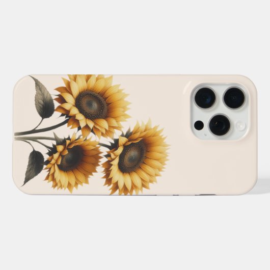 Stralende zonnebloem iPhone hoesje (Achterkant horizontaal)