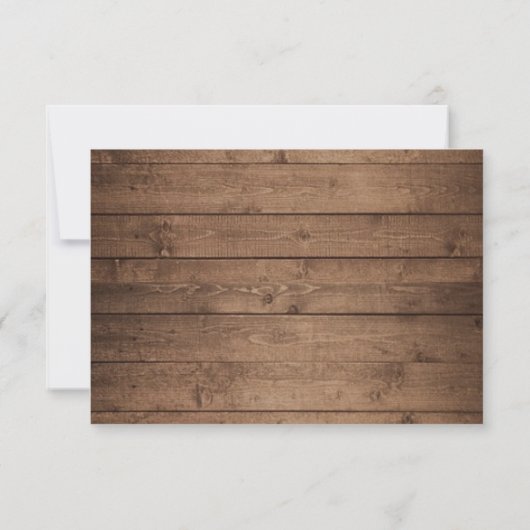 Stralende Zonnebloem Rustieke Bruiloft RSVP Kaartje (Achterkant)