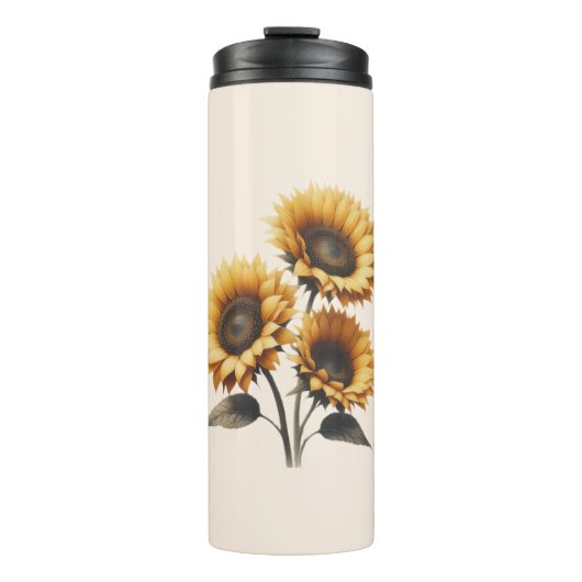 Stralende zonnebloem thermosbeker (Voorkant)