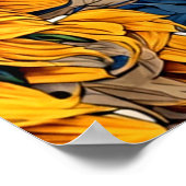 Stralende zonnebloemen: een symfonie van kleurrijk poster (Hoek)