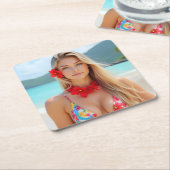 Straling door het Zee: Helena's Island Moment Kartonnen Onderzetters (Schuin)