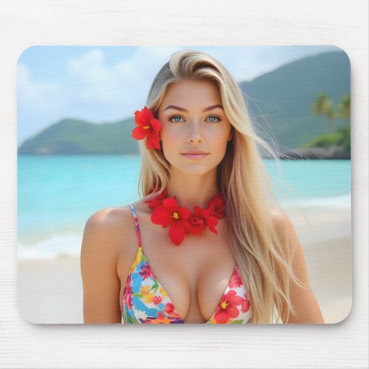 Straling door het Zee: Helena's Island Moment Muismat (Voorkant)