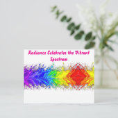 “Straling” – Een abstract Pride-patroon Briefkaart (Staand voorkant)