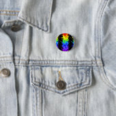 “Straling” – Een abstract trotspatroon Ronde Button 3,2 Cm (In situ)