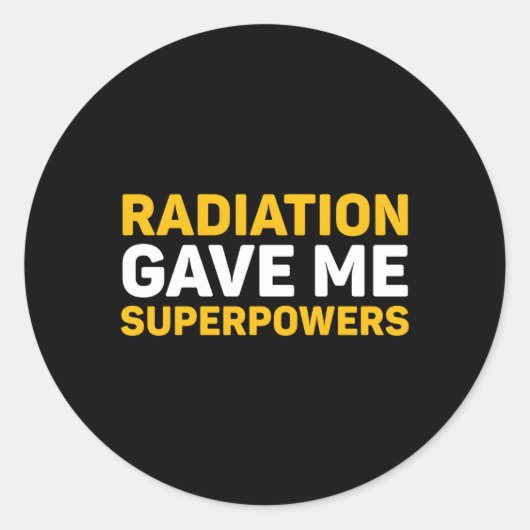 Straling gaf me superkrachten chemokanker ronde sticker (Voorkant)