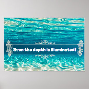 Straling van de diepten van de oceaan poster