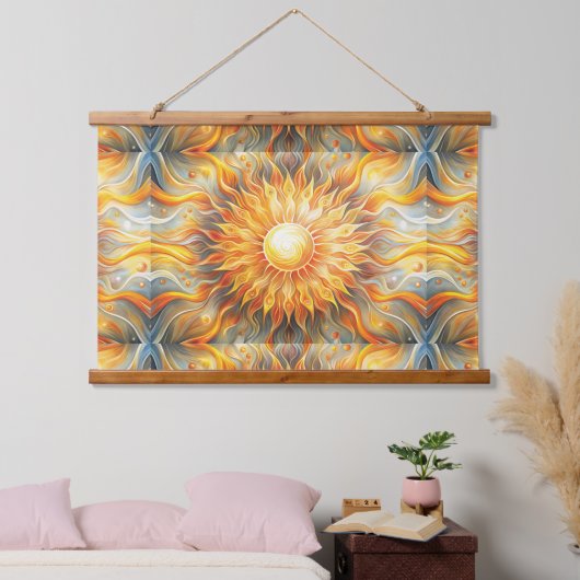 Straling van positieve energie hangend wandkleed (Slaapkamer)