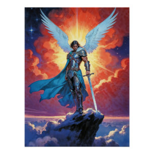 Straling van Rechtvaardigheid Aartsengel Michael Perfect Poster