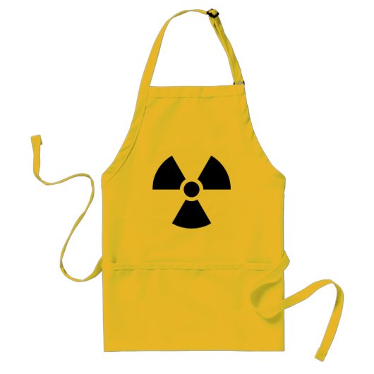Stralings Trefoil Symbool Grappige Kok Standaard Schort (Voorkant)
