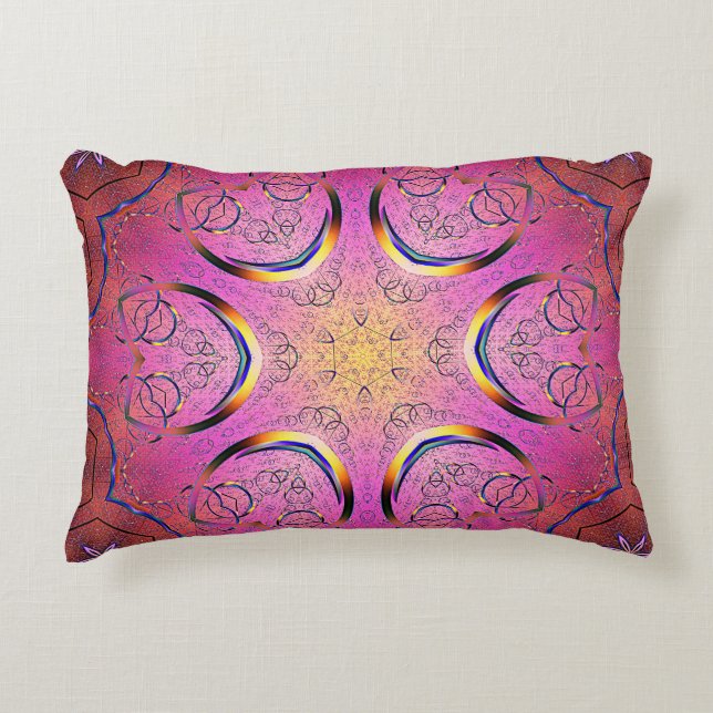 stralingscaleidoscoop van het hart accent kussen (Voorkant)