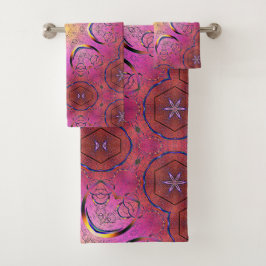 stralingscaleidoscoop van het hart bad handdoek