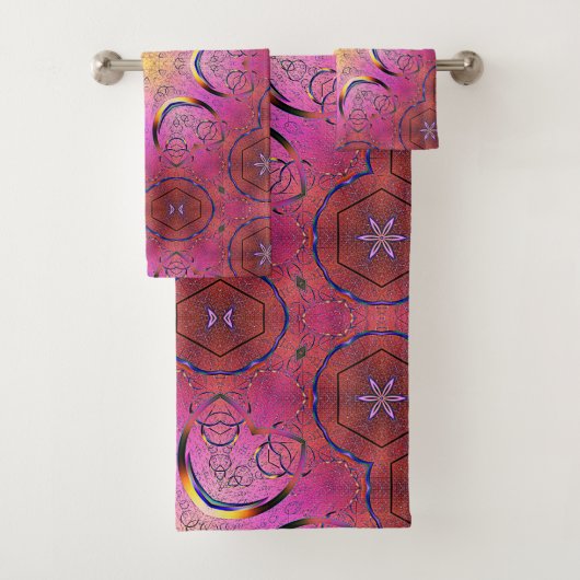 stralingscaleidoscoop van het hart bad handdoek (Insitu)