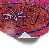 stralingscaleidoscoop van het hart perfect poster (Hoek)